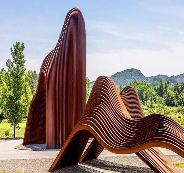 武川锈钢板造型